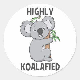 Highly Koalafied Koala Classic Round Sticker