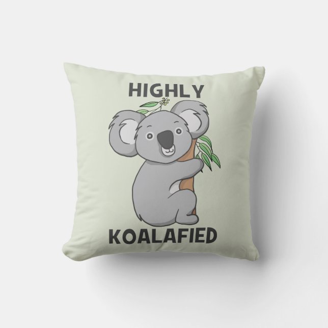 Highly Koalafied Koala Cushion (Front)