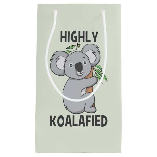 Highly Koalafied Koala Small Gift Bag (Front)