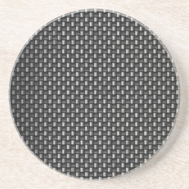 Highly Realistic Carbon Fibre Textured Coaster (Front)