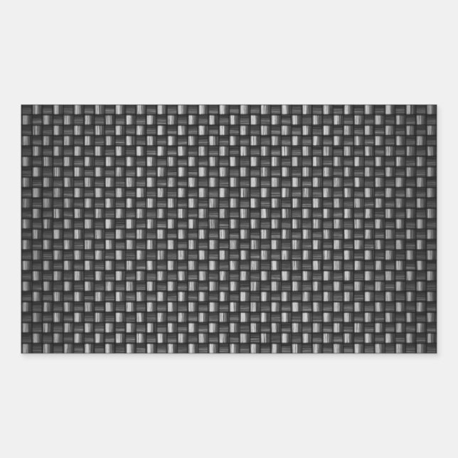 Highly Realistic Carbon Fibre Textured Rectangular Sticker (Front)