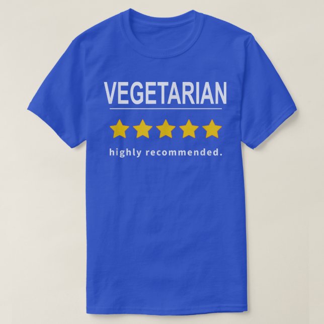 Highly Recommended Vegetarian Vegan  T-Shirt (Design Front)