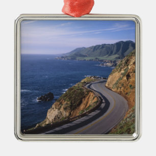 Highway 1 along the California Coast near Metal Tree Decoration