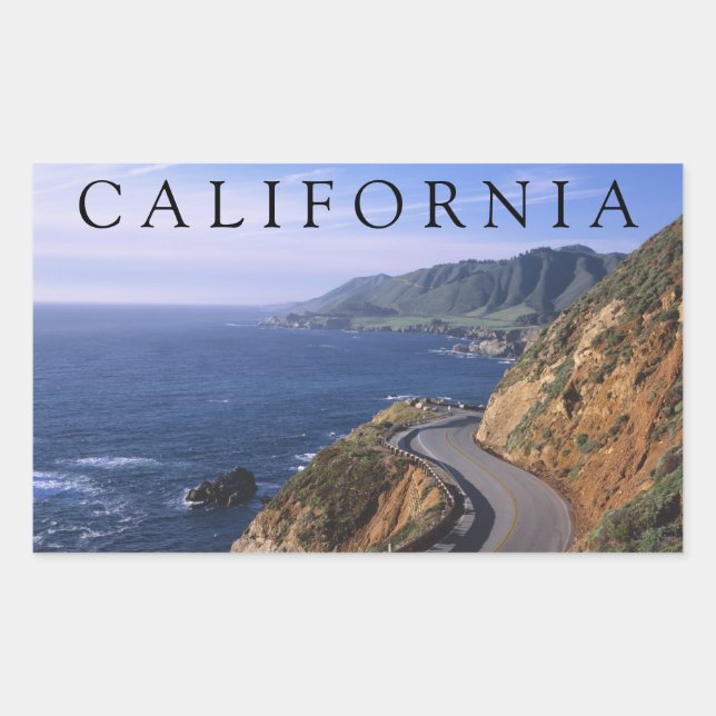 Highway 1 | Carmel California Rectangular Sticker (Front)