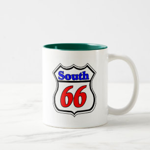 Highway 66 South Two-Tone Coffee Mug