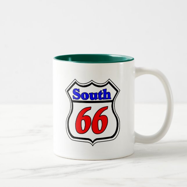 Highway 66 South Two-Tone Coffee Mug (Right)