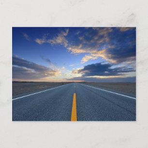 Highway at Sunrise Day Postcard