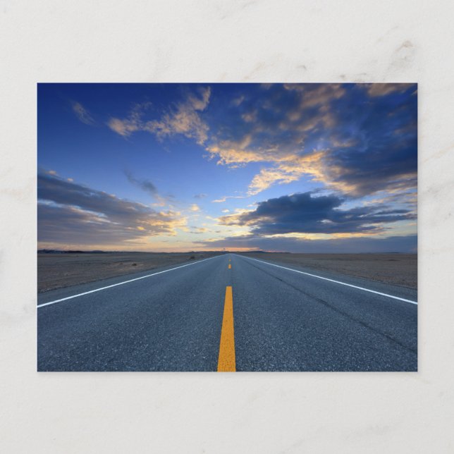 Highway at Sunrise Day Postcard (Front)
