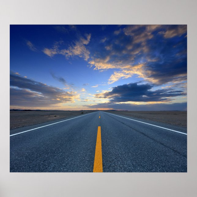 Highway at Sunrise Day Poster (Front)