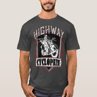 Highway Cyclopath Chopper Rider Motorcycle T-Shirt