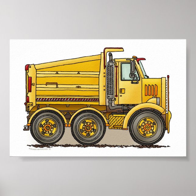 Highway Dump Truck Poster (Front)