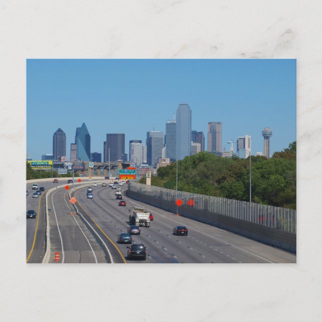 Highway into Dallas Postcard (Front)