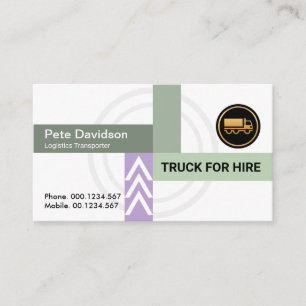 Highway Road Intersection Truck Transport Driver Business Card