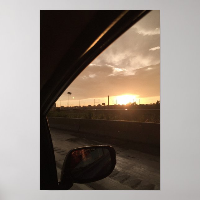 Highway Sunrise Poster (Front)