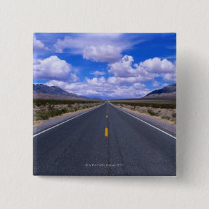 Highway Through Death Valley, California 15 Cm Square Badge