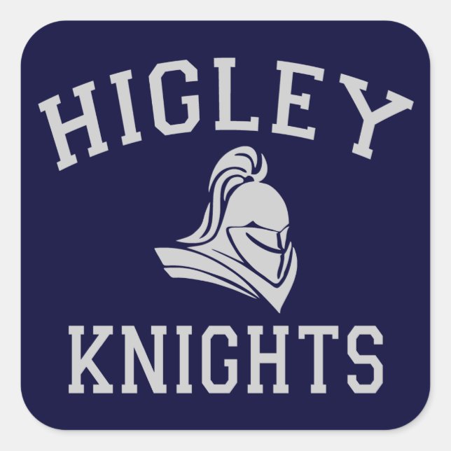 Higley Knights Square Sticker (Front)
