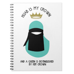 Hijab is my crown - AQUA NIQAB FACELESS Notebook