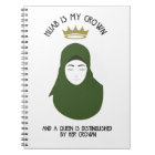 Hijab is my crown - AVOCADO Spiral Notebook