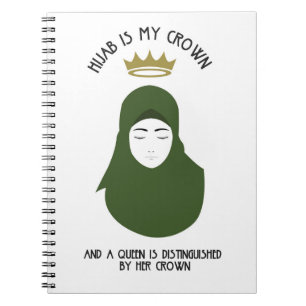 Hijab is my crown - AVOCADO Spiral Notebook