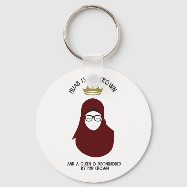Hijab is my crown - GLASSES Key Ring (Front)