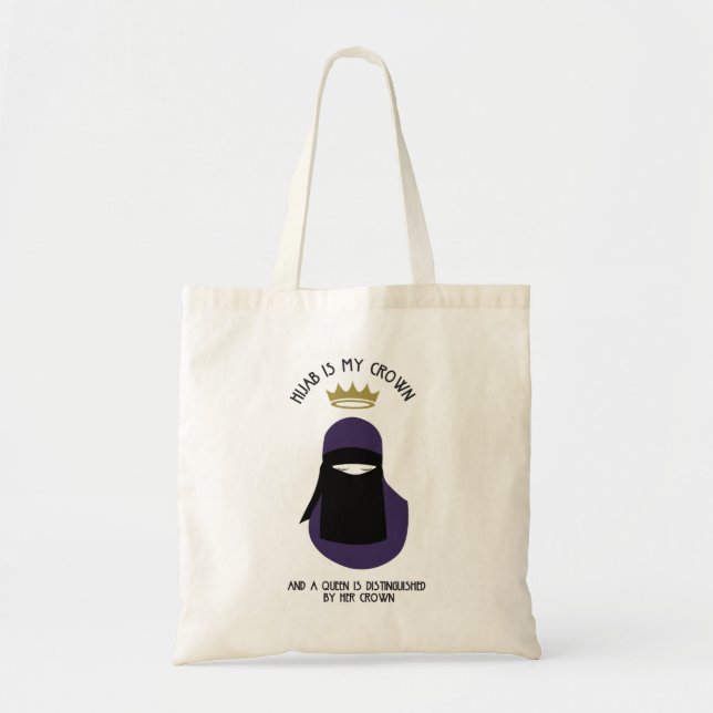 Hijab is my crown - NIQAB - PUR Tote Bag (Front)