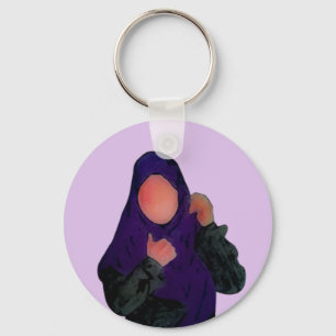 Hijabi - Muslimah - Hijab Hand drawn - Hijab Girl Key Ring