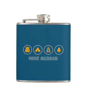 Hike Acadia Maine Hip Flask