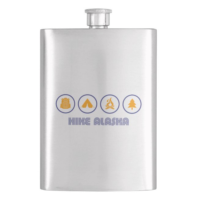 Hike Alaska Hip Flask (Front)