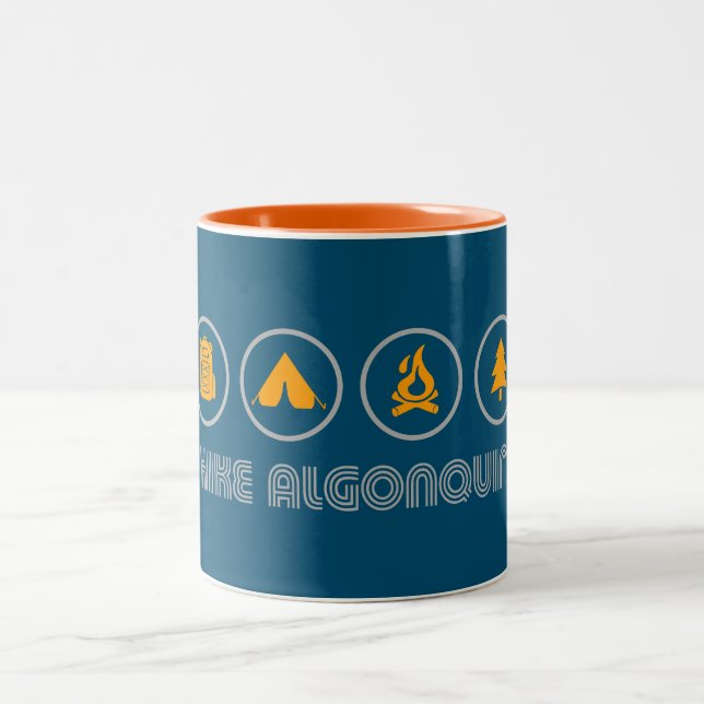 Hike Algonquin Provincial Park Two-Tone Coffee Mug (Center)