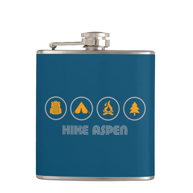 Hike Aspen Colorado Hip Flask (Front)