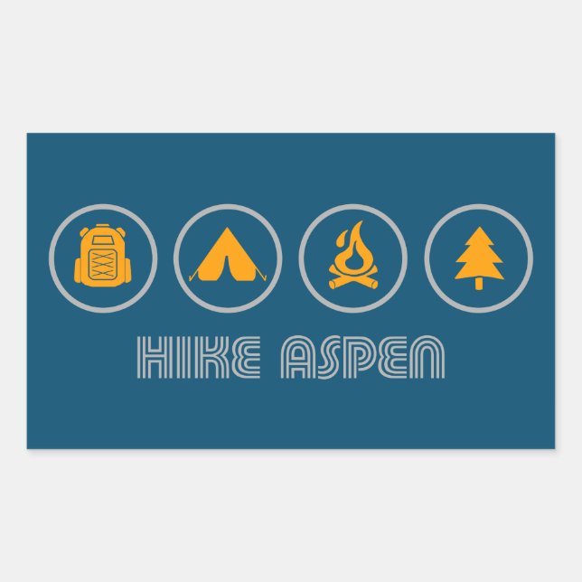 Hike Aspen Colorado Rectangular Sticker (Front)