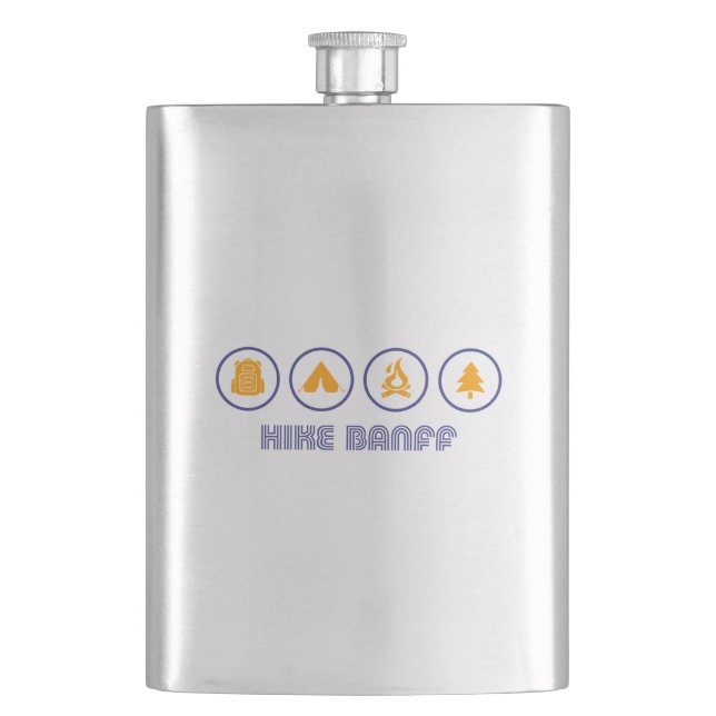 Hike Banff National Park Hip Flask (Front)