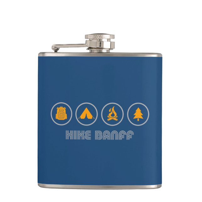 Hike Banff National Park Hip Flask (Front)