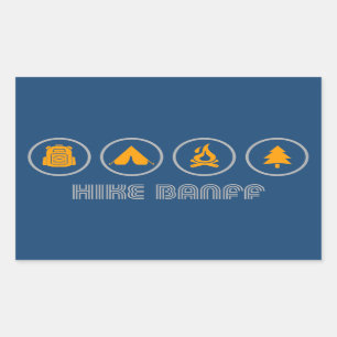 Hike Banff National Park Rectangular Sticker