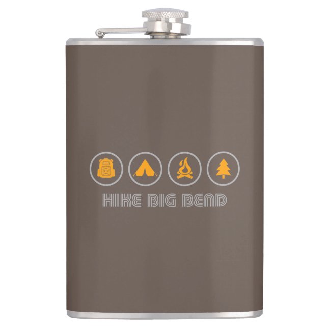 Hike Big Bend Texas Hip Flask (Front)