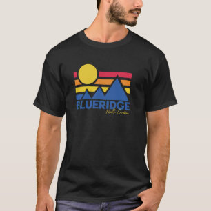 Hike Blue Ridge Mountains North Carolina Retro Sun T-Shirt