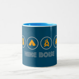 Hike Boise Idaho Two-Tone Coffee Mug