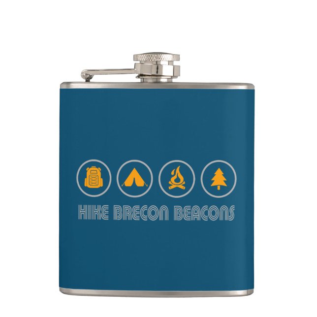 Hike Brecon Beacons National Park Hip Flask (Front)