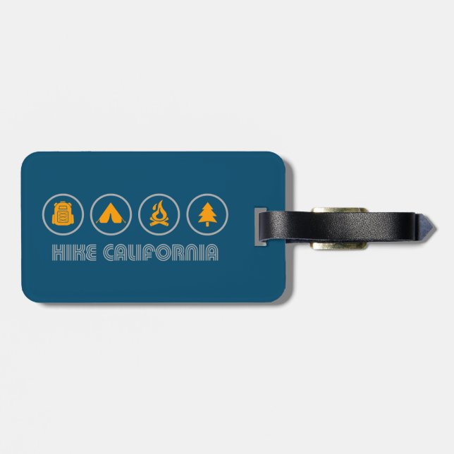 Hike California Luggage Tag (Back Horizontal)