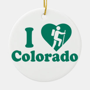 Hike Colorado Ceramic Tree Decoration