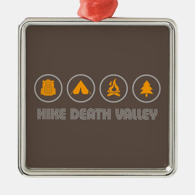 Hike Death Valley National Park Metal Ornament (Front)