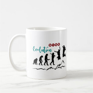 Hike Evolution Wanderung Berge Coffee Mug