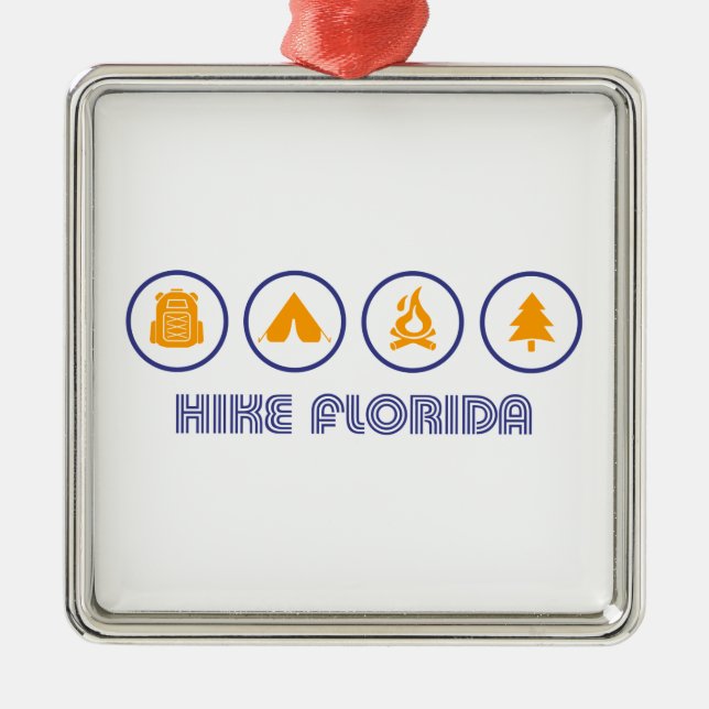 Hike Florida Metal Ornament (Front)