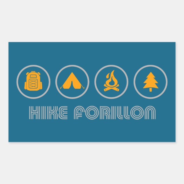 Hike Forillon National Park Rectangular Sticker (Front)