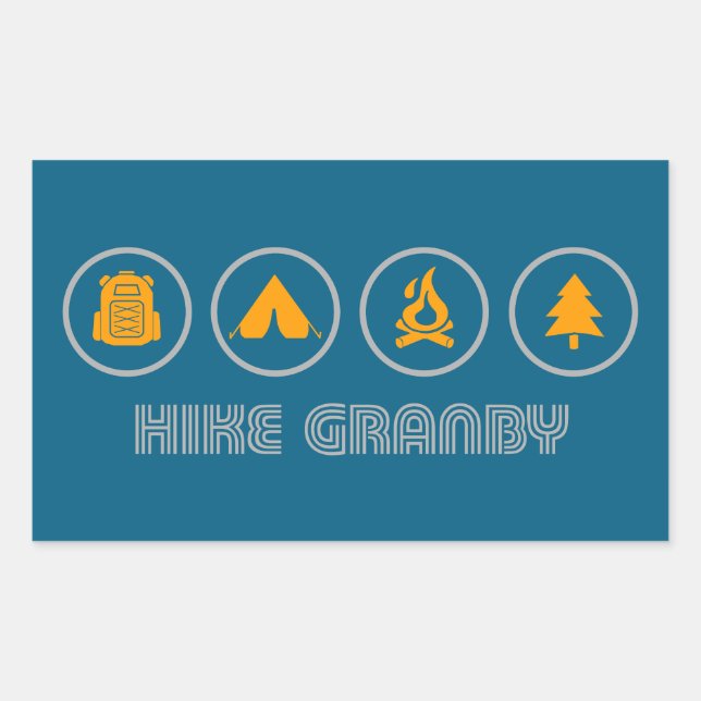 Hike Granby Provincial Park Rectangular Sticker (Front)