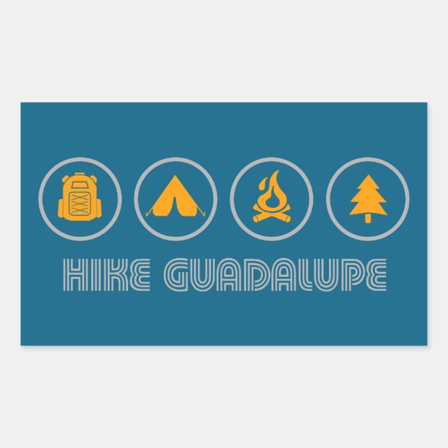 Hike Guadalupe Mountains National Park Rectangular Sticker (Front)