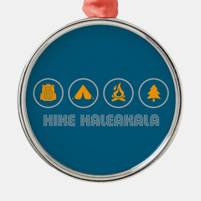 Hike Haleakala National Park Metal Ornament (Front)