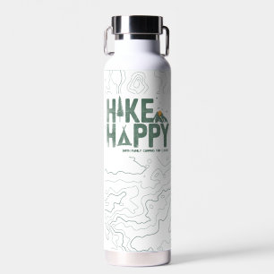 Hike Happy Camper Hiker Hiking Family Personalised Water Bottle