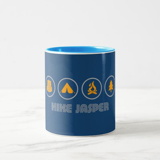 Hike Jasper National Park Two-Tone Coffee Mug (Center)