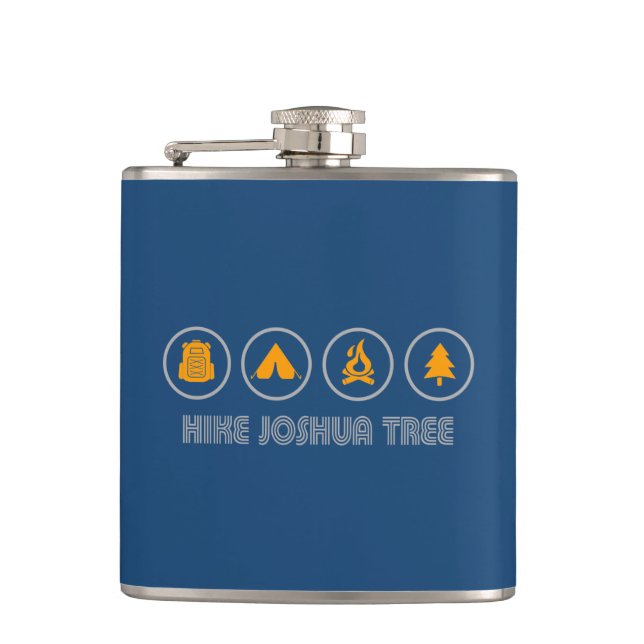 Hike Joshua Tree National Park Hip Flask (Front)